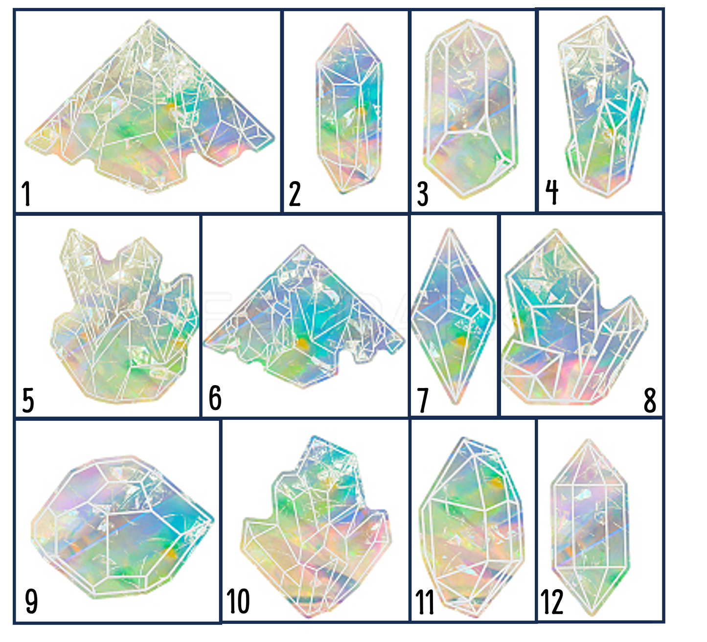 Crystal Prism Suncatcher Window Clings