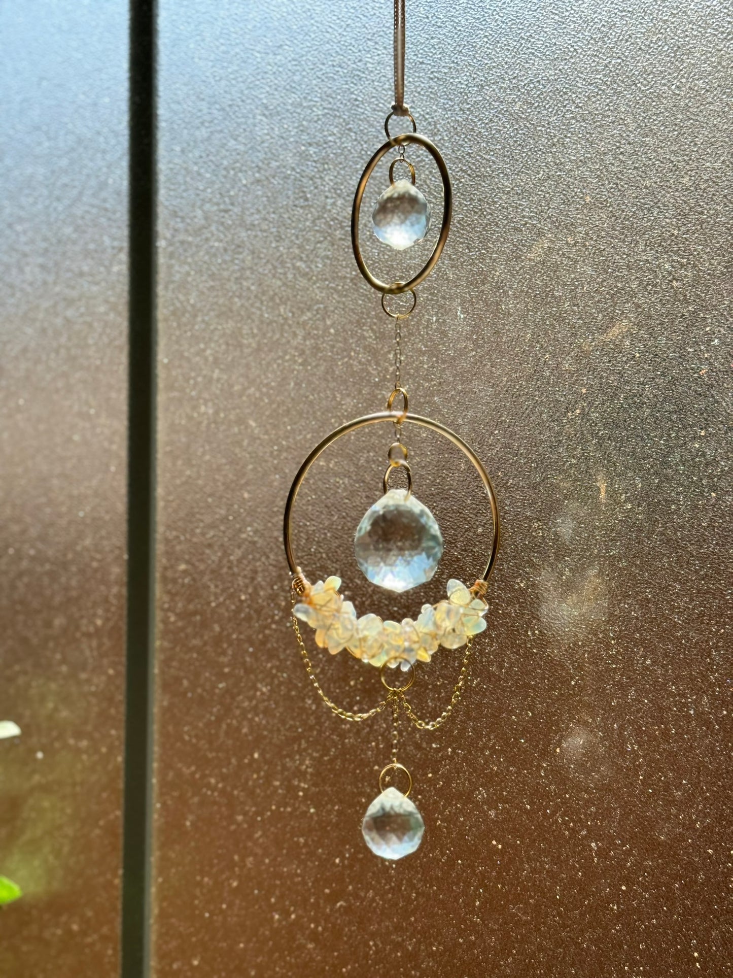 Crystal Charm and Ring of Saturn Suncatcher