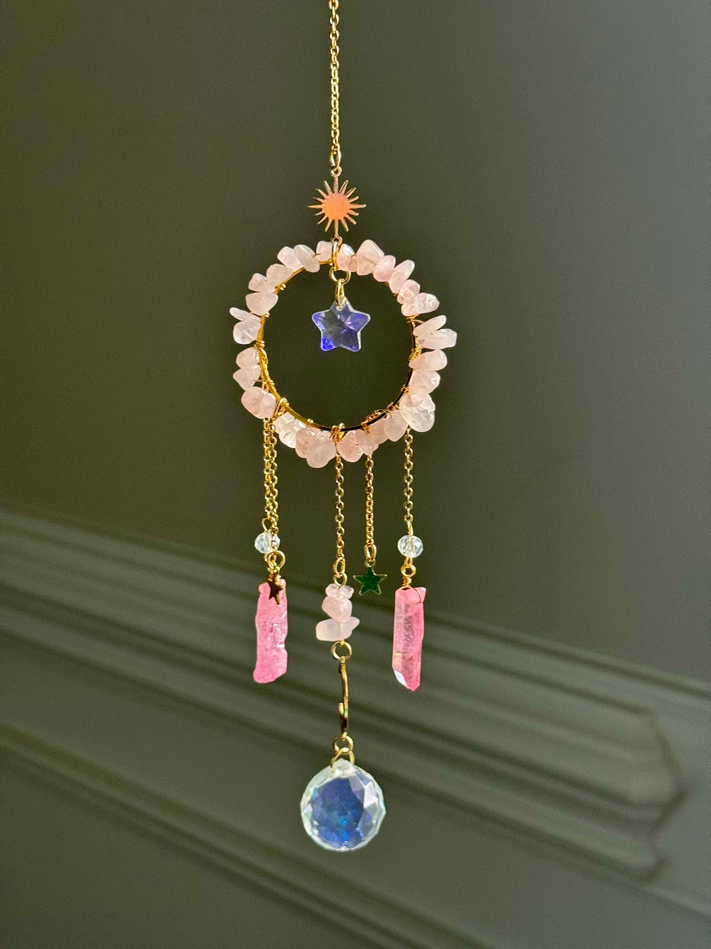 Rose Dream Tassel Sun Catcher