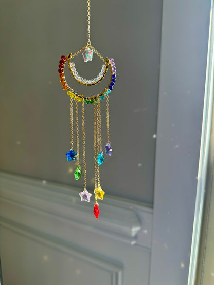 Starlit Moon Cascade Suncatcher