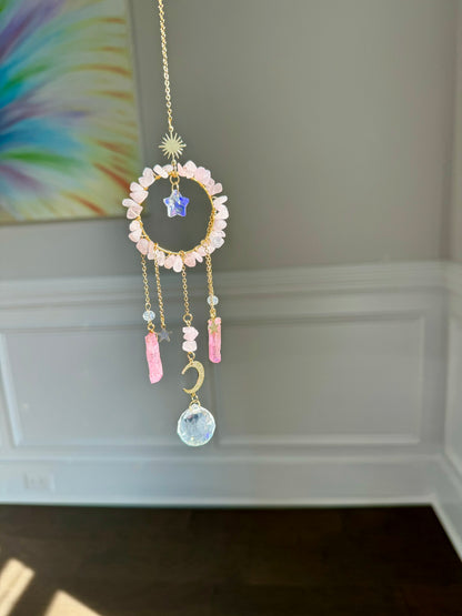 Rose Dream Tassel Sun Catcher