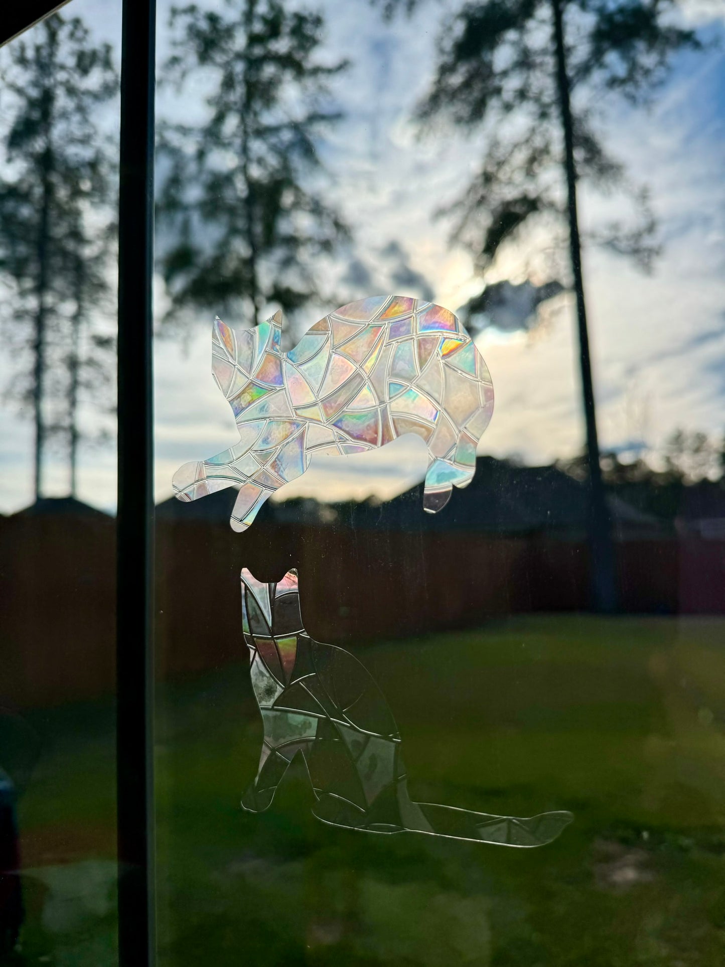 Crystal Cat Suncatcher Window Clings