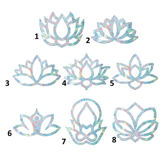 Lotus Flower Suncatcher Window Clings