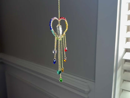 Rainbow Heart Radiance Suncatcher