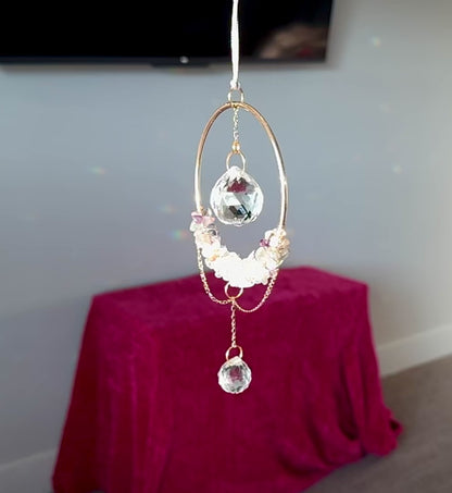 Crystal Charm and Ring of Saturn Suncatcher